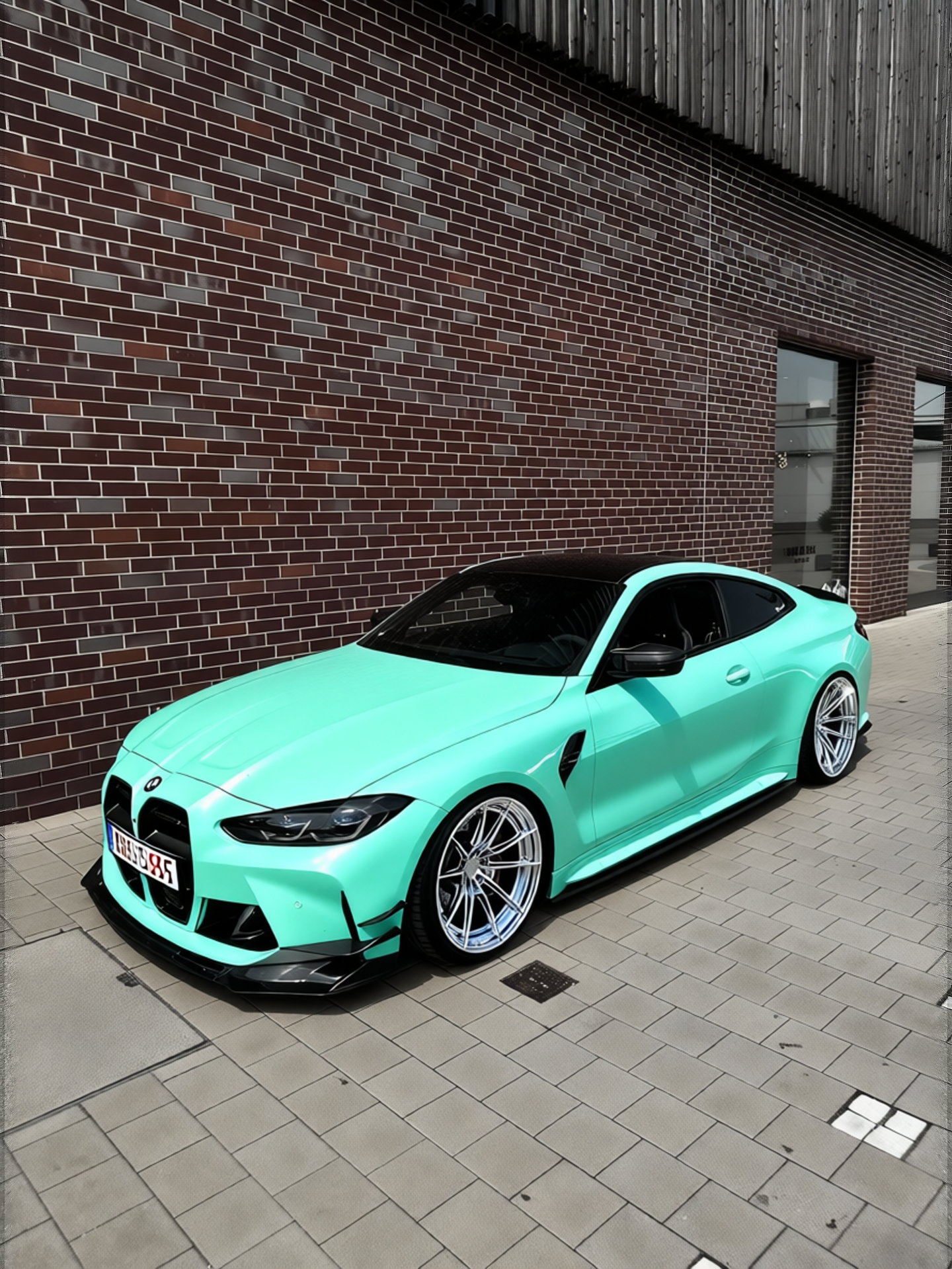 BMW M4 rendered in Super Gloss LB Tiffany Blue gloss wrap