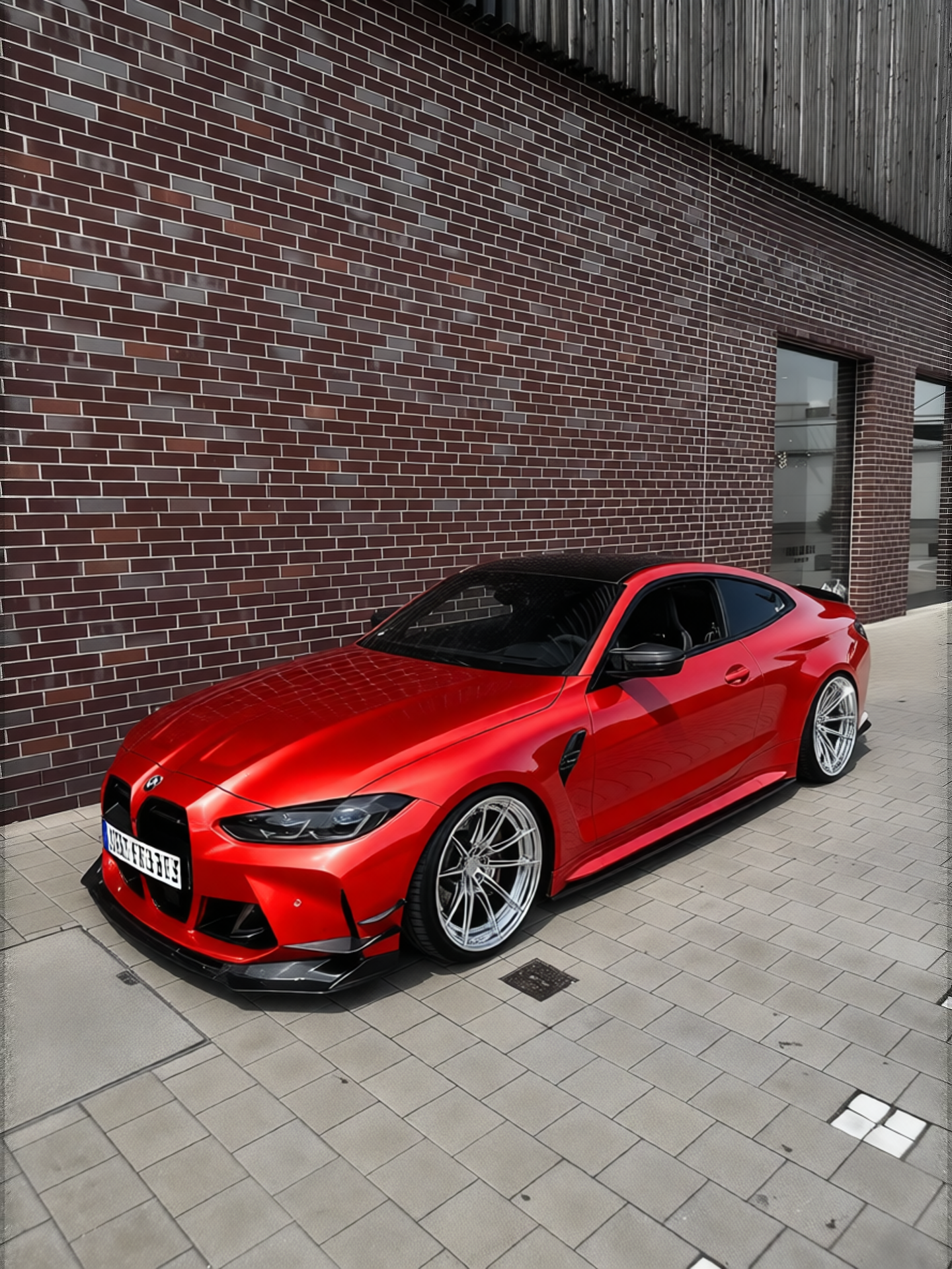 BMW M4 rendered in Gloss Dragon Fire Red gloss wrap