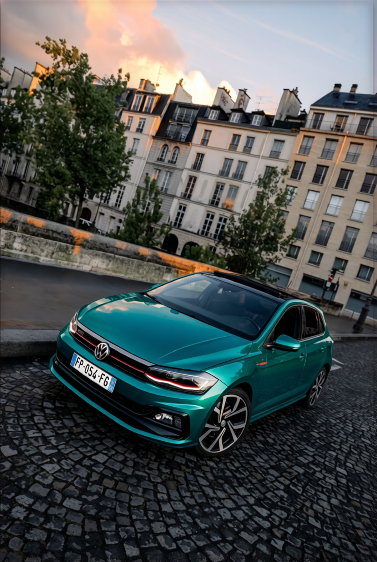 Volkswagen Polo GTI rendered in Super Gloss Era Green gloss wrap